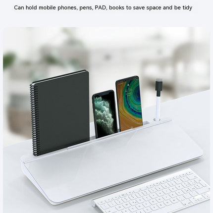 Computer Desktop Keyboard Portable Erasable Message Note Board Office Storage Box
