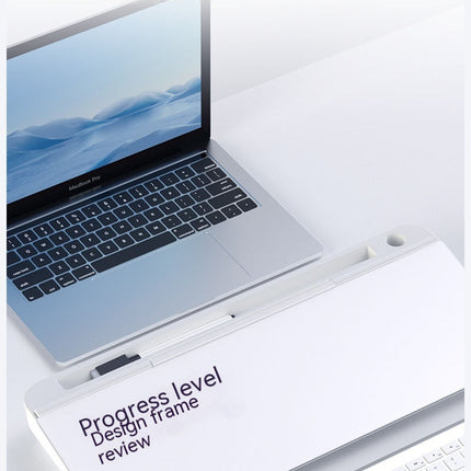 Computer Desktop Keyboard Portable Erasable Message Note Board Office Storage Box
