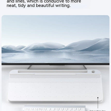 Computer Desktop Keyboard Portable Erasable Message Note Board Office Storage Box