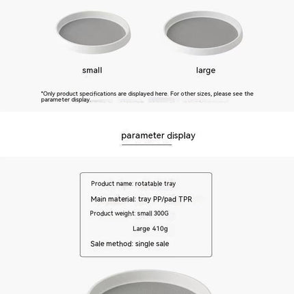 Kitchen Rotary Tray Seasoning Utensils Storage Rack Desktop Tray