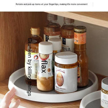Kitchen Rotary Tray Seasoning Utensils Storage Rack Desktop Tray