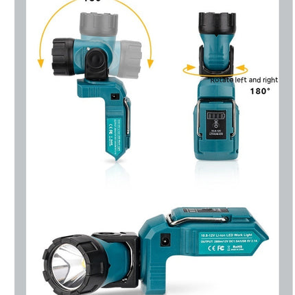 Rechargeable LED Universal Rotating Flashlight
