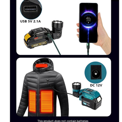 Rechargeable LED Universal Rotating Flashlight