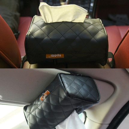 Sun visor chair back-mounted car interior tissue box creative car supplies paper towel set tray cute