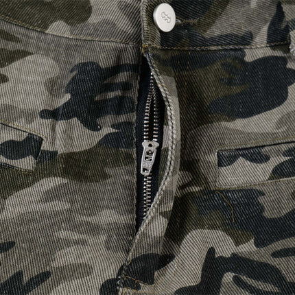 American Retro Camouflage Bell-bottom Pants Men