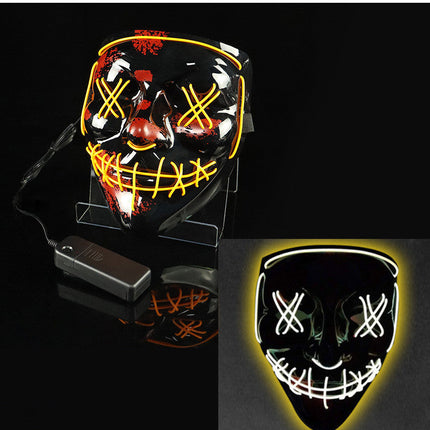 Glowing Mask LED Mask Halloween Clown Funny Bundy