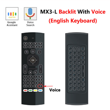 MX3 MX3-L Backlit Air Mouse T3 Smart Voice Remote Control 2.4G RF Wireless Keyboard For X96 mini KM9 A95X H96 MAX Android TV Box