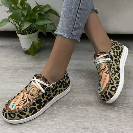 New creative muti-colored different fun patterned Canvas Shoes for Women