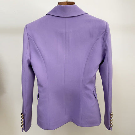 Slim-fit lion head button suit