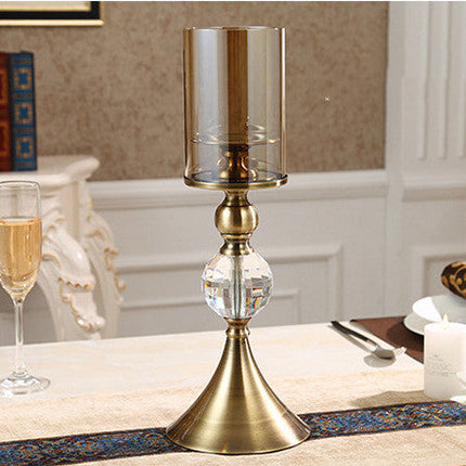 Fashion Simple Dining Table Glass Candle Holder Home Decoration Crafts