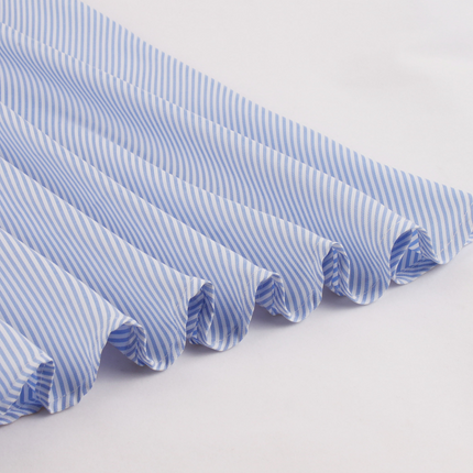 Plus size women's striped ruffled slim retro dress