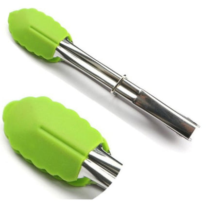 Silicone Kitchen Cooking Salad Utensils BBQ Clip Stainless