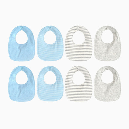 Fashion 8-piece Set Of Baby Drool Towel In Solid Color