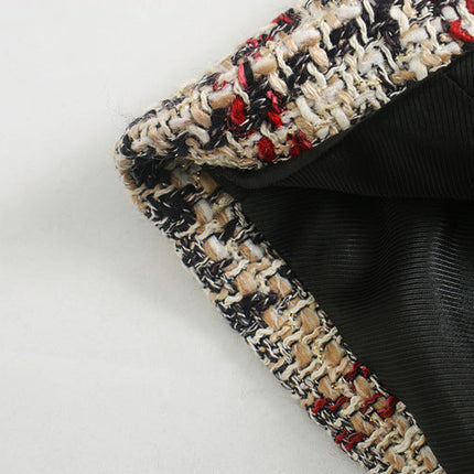 Plaid texture blazer women's clothing