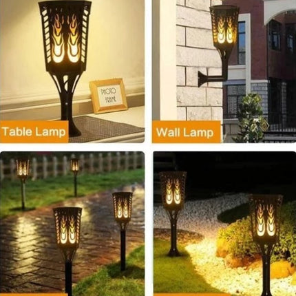 Anti-True Flame Solar Torch Light 96Led