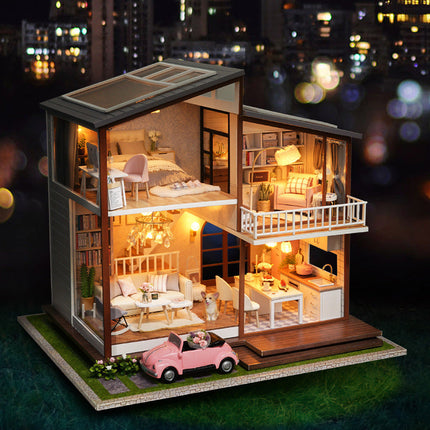loft villa handmade small house model creative birthday gift girl