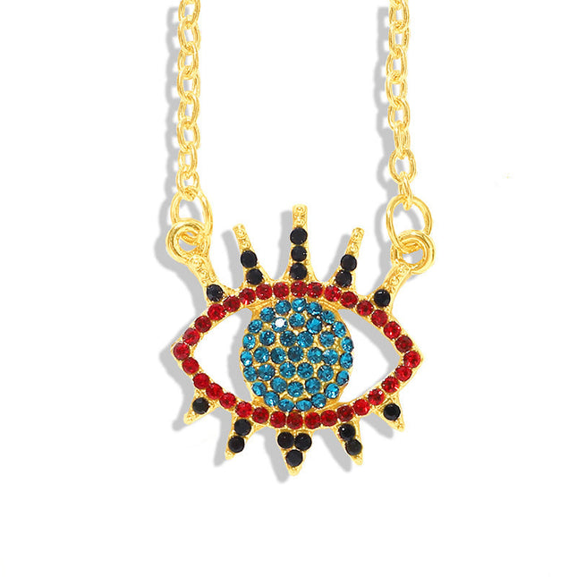New Stylish charming Protection Jewelry | Mythical Eye Amulet with Pave Crystal Inlay For Women
