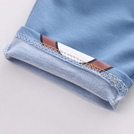 Boys Summer Cartoon Cute Casual Cotton T-shirt Short Sleeve Shorts Suit