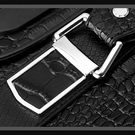 Genuine Leather Crocodile Pattern Suitcase Men's Top Layer Cowhide