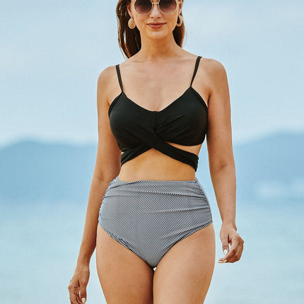 Multicolor Print Plus Size Women's Bikini