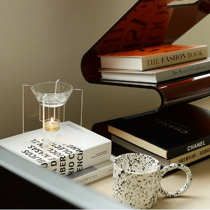 Acrylic Decorative Bookstand Retro W-shaped Storage Rack