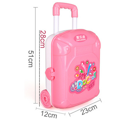 Playright children's educational toys' doctor Sen luggage attire simulation trolley medicine box set