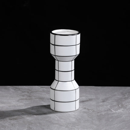 Simple Nordic Minimalism Black And White Striped Ceramic Vase
