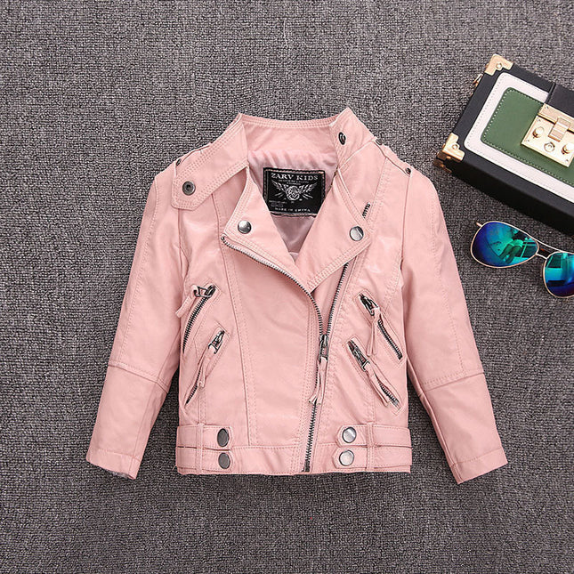 Children's clothing pilot leather jacket