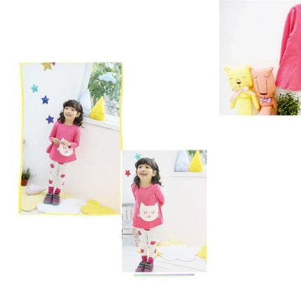 Children's Kitty Long Sleeve Suit Popular Girl's Cotton Two Pack