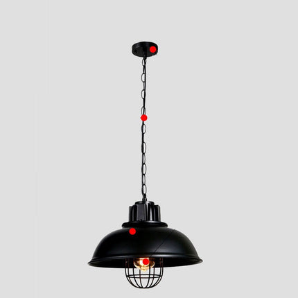 Retro Restaurant Restaurant Dining Table Single-head Iron Pot Cover Lampshade Chandelier