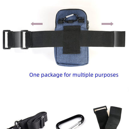New Mobile Phone Waist Bag Men's Multi-functional Belt 65-inch Vertical Mobile Phone Bag Pannier Bag Shoulder Crossbody Arm Bag Men's And Women's Waist Bag Scooter Bag Waterproof