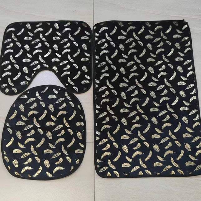 Marbled Hot Stamping Carpet Floor Mat Toilet Mat