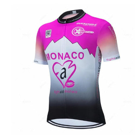 Purple Sportwear for men Short-sleeved Suspender Cycling Suit Suit Mountain Biking suit