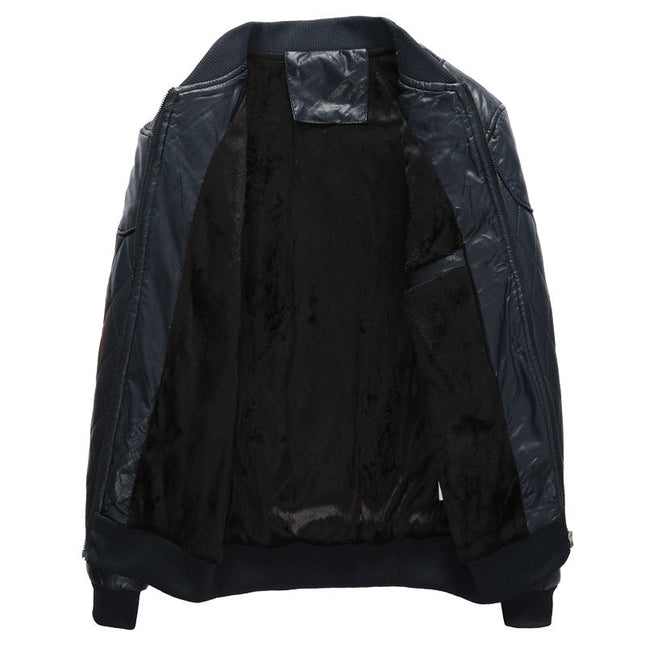 Men's winter plush suede jacket