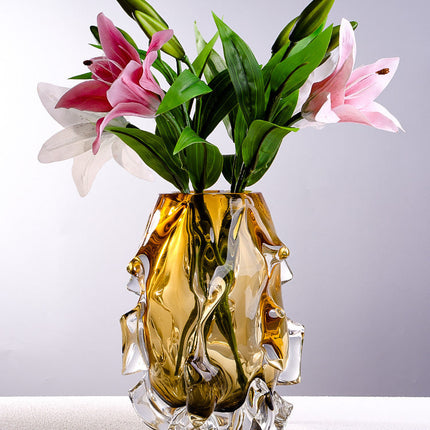 Creative Crystal Glass Vase Flower Arrangement Art Ornaments