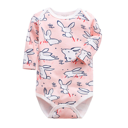 Cotton One-piece Long Sleeve Triangle Romper