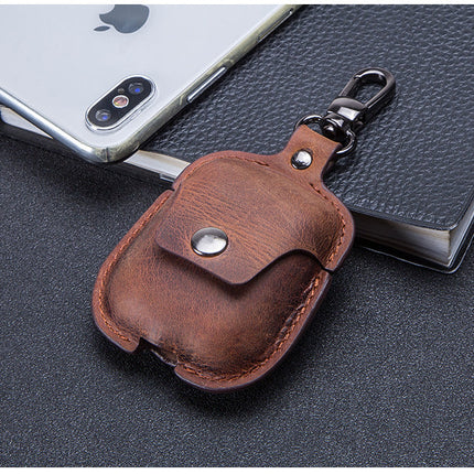Compatible with Apple, Compatible with Apple , Apple AirPods Covers Leather Keychain Portable Headset