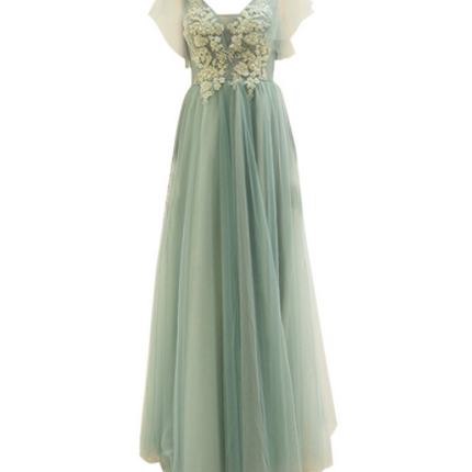 New Light Green Bridal Wedding Toast Dress