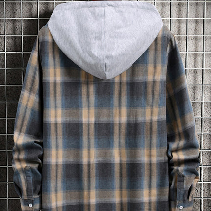 Loose Long-sleeved Blouse Plus Size Checkered Shirt