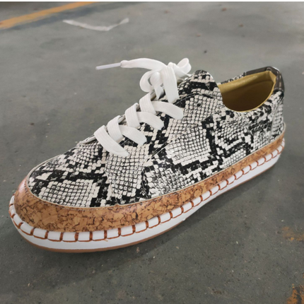 Platform Snake Print Fashion Casual Single Women Shoes