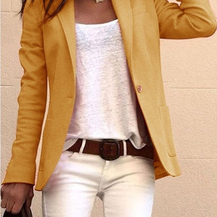 Candy-colored long-sleeved suit