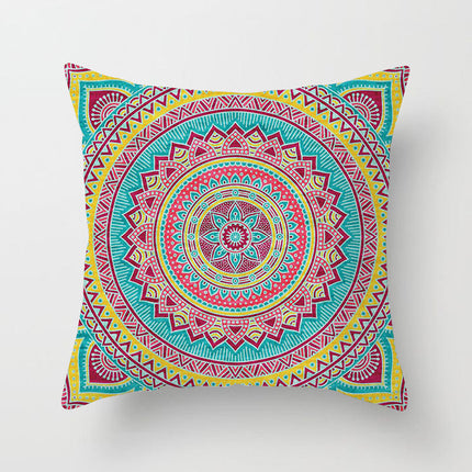 Ethnic style mandala pattern religious ceremony belief polyester pillowcase