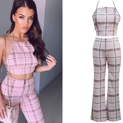 KYLIE  2 PIECE PLAID SET