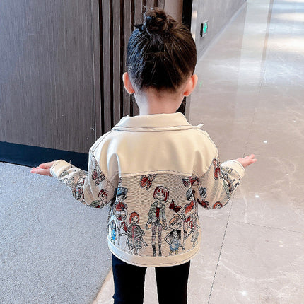 Girls' Leather Coat New Fashion Jacket