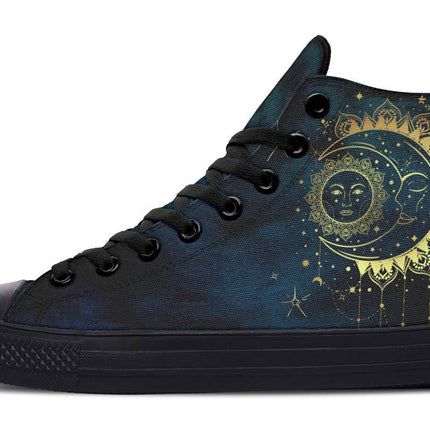 Printed Couple High-top Canvas Shoes