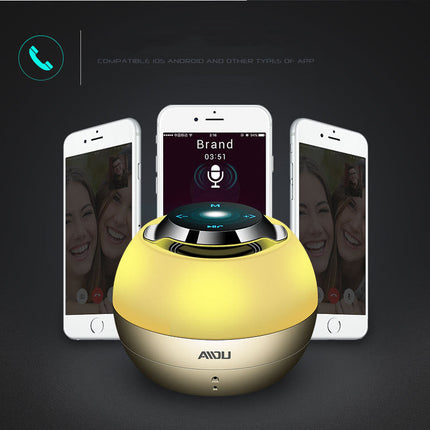 Bluetooth speaker colorful lights subwoofer wireless mobile phone mini audio card portable
