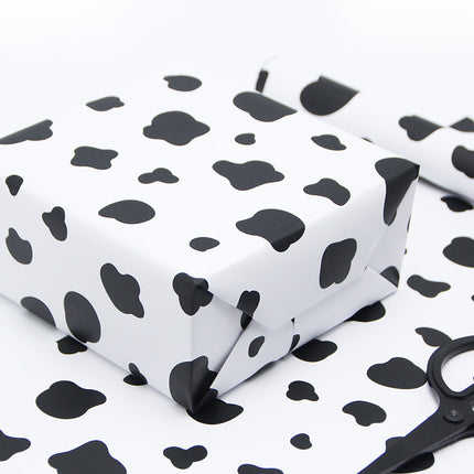 Spotted cow gift box wrapping paper