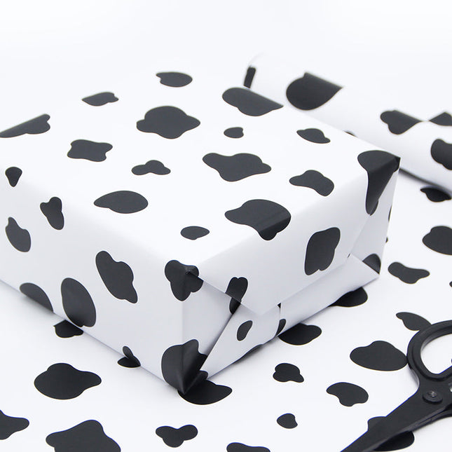 Spotted cow gift box wrapping paper