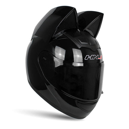 Personalized Cat Ears Electric Motorcycle Helmets for Men and Women - Custom Fit, Safe, and Stylish