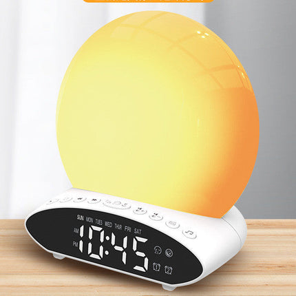 Wake-up Light Can Simulate Sunrise Sunset Time Projection Night Light Music Alarm Clock